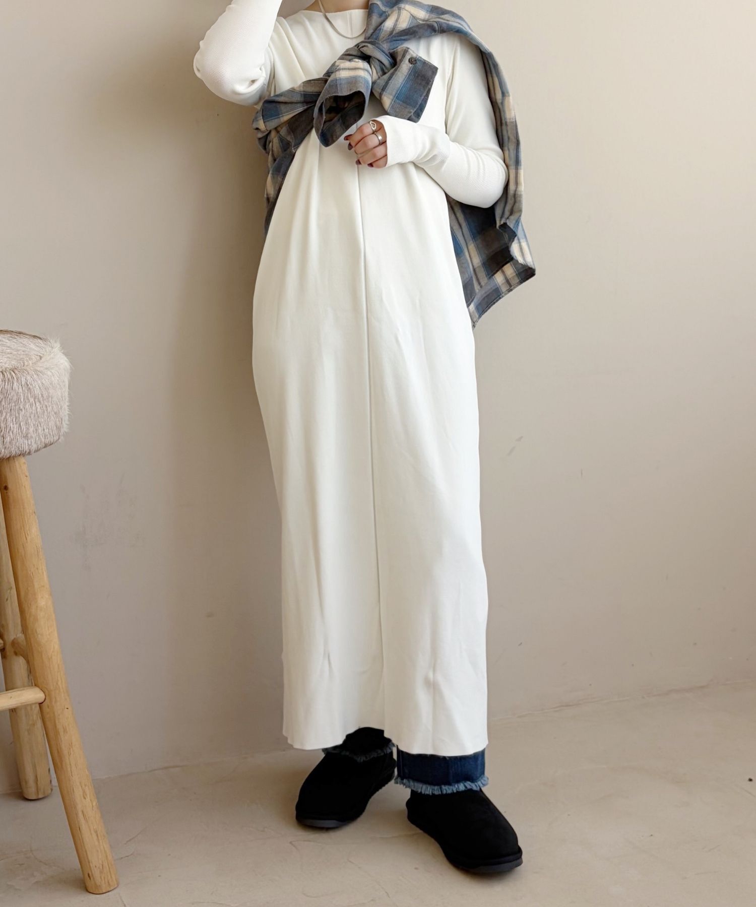 ORiental TRaffic「【累計2万足突破】  ミドル ムートン ブーツ /25401 折り返しても使える！ 防寒」|ショートブーツ|