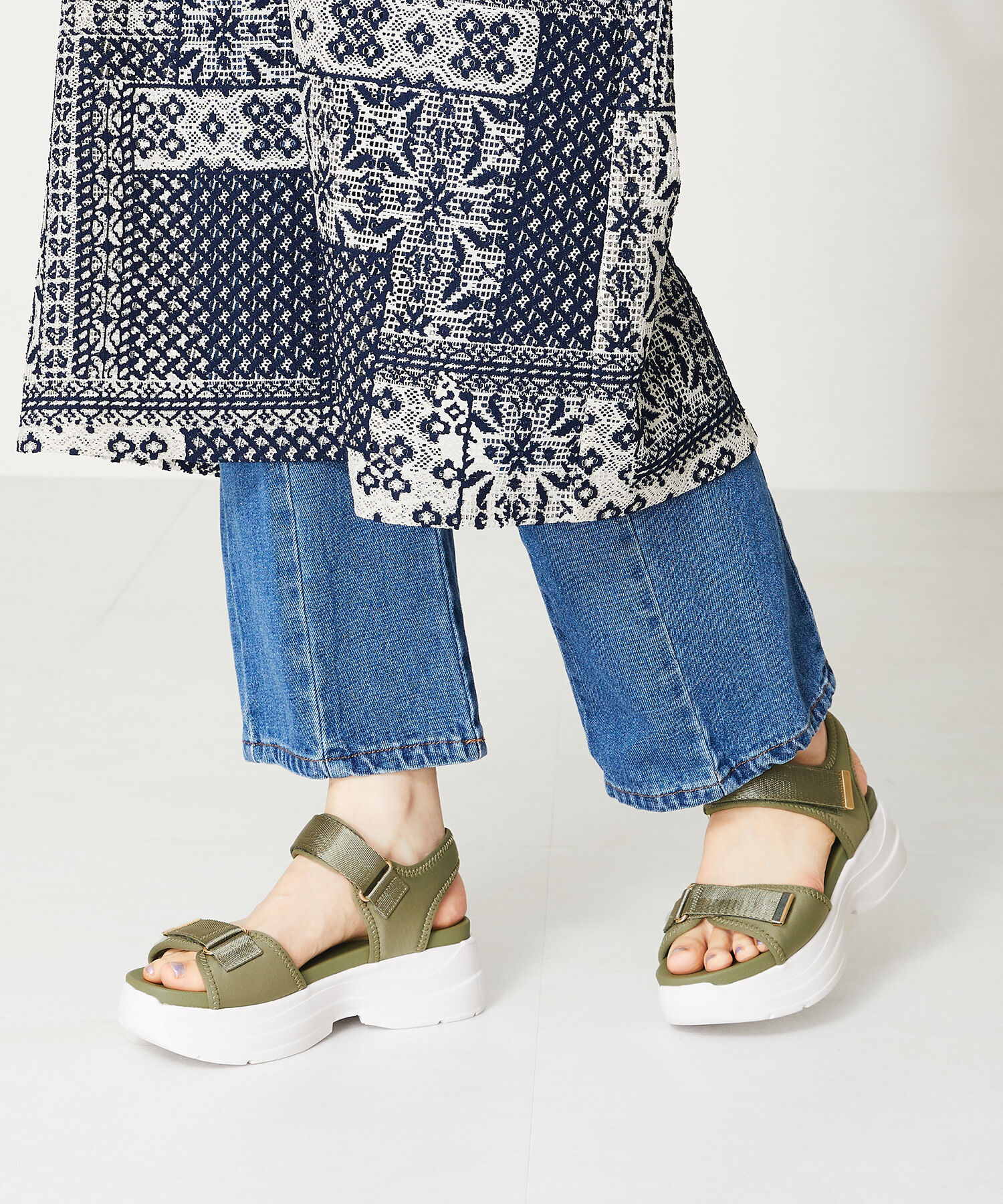 WA Oriental TRaffic「【追加】ダブルベルトスポーツサンダル/42207 スポサン 柔らかい 人気 軽い トレンド 厚底 再入荷」|サンダル|