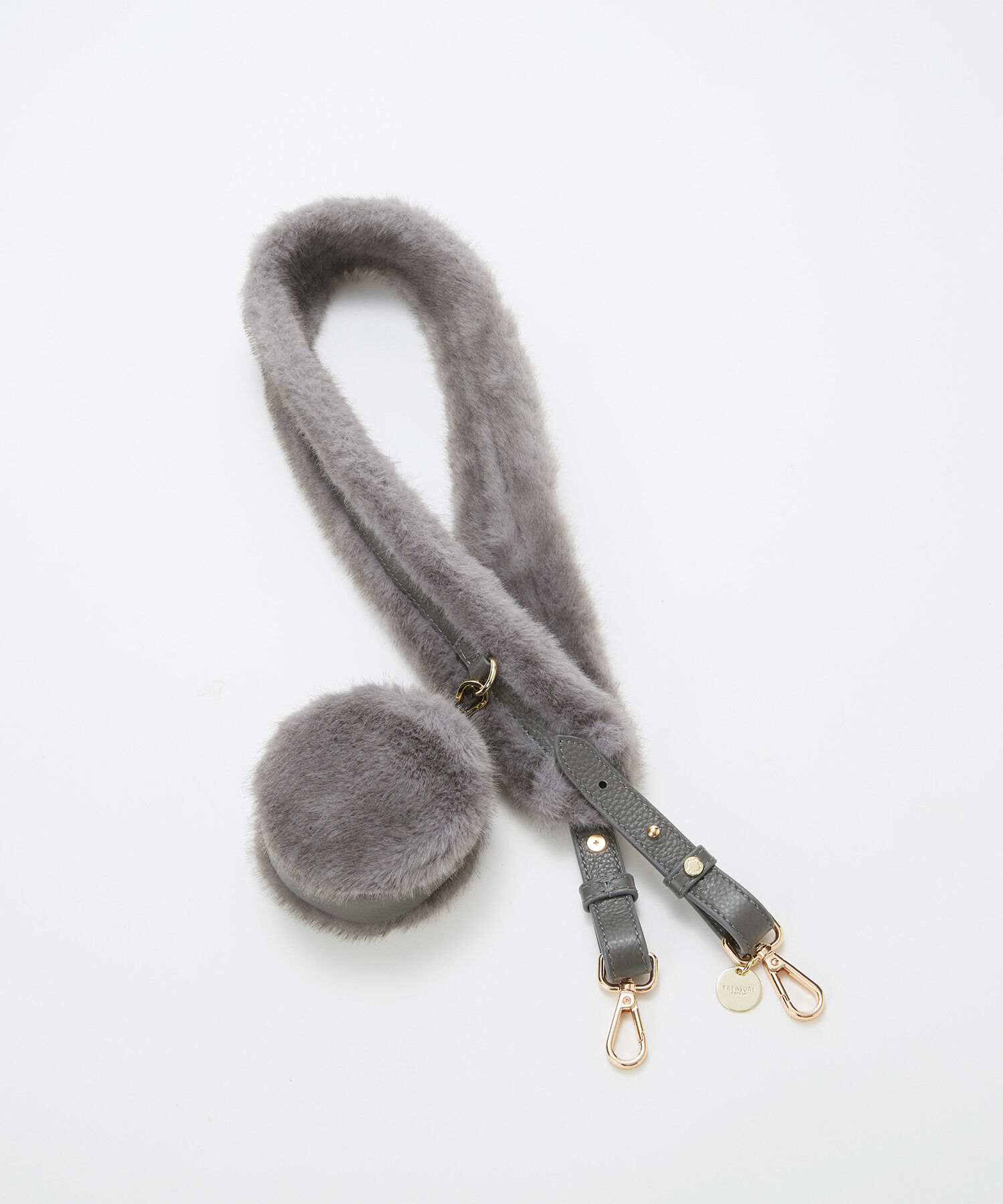 TOPKAPI TREASURE「【TREASURE TOPKAPI】ムートンポーチ付き ショルダーベルト / スマホストラップ」|ストラップ|