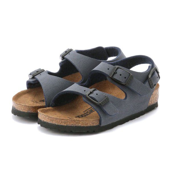 BIRKENSTOCK「 【ビルケンシュトック】ローマ/ネイビー ビルコフロー ヌバック/サンダル キッズ/ROMA」|サンダル|ネイビー
