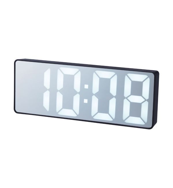 BRUNO「LEDミラークロック」|クロック・置時計|ネイビー