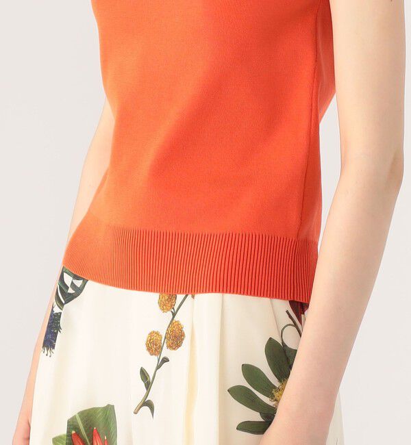 CABaN「コットンポリエステル バックオープンフレンチスリーブプルオーバー」|ニット・セーター|