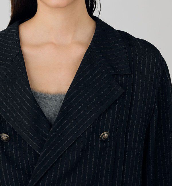 DES PRES「グリッターストライプ ショートブルゾン」|ブルゾン・スタジャン|