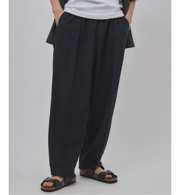 EDIFICE「ワルツ ストライプ バルーンフィットパンツ」|スラックス|