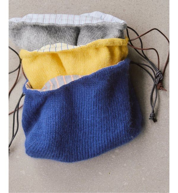 Spick and Span「a&m アルパカミックスニットクラッチ」|クラッチバッグ|ブルー