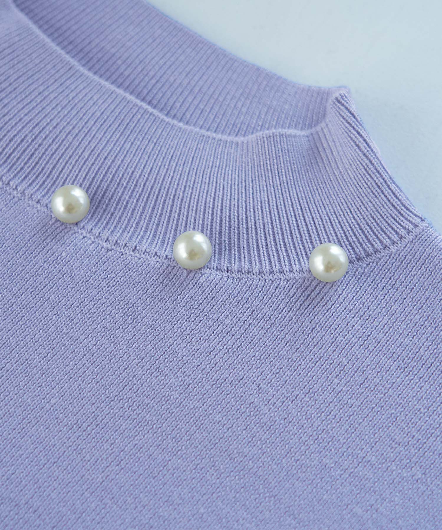 Rope&rsquo;Picnic「洗濯機OK・パチパチしない/マシュマロニットビッグパールプルオーバー」|ニット・セーター|