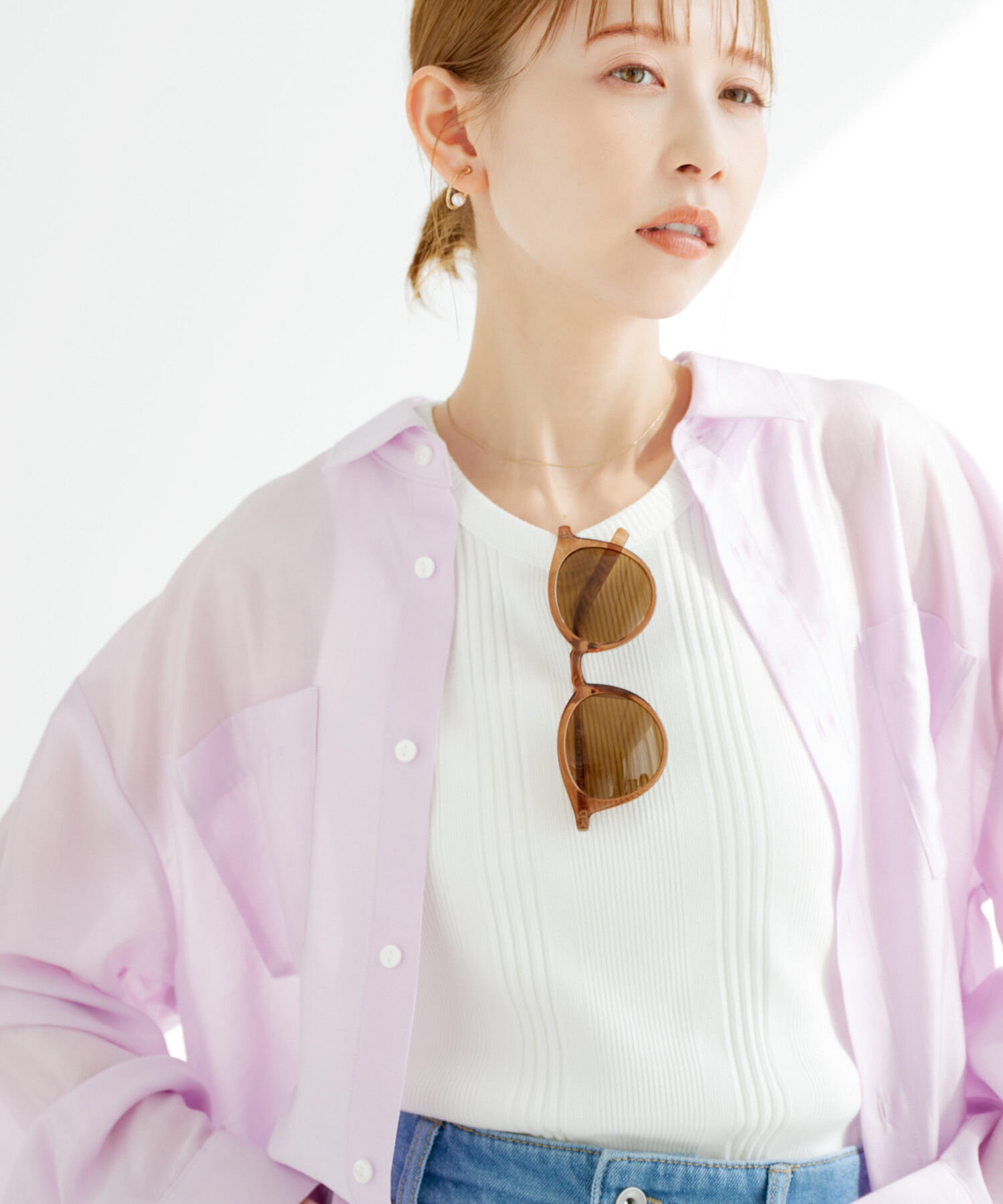 ROPE PICNIC PASSAGE「UVカット/クリアカラーボストンアイウェア」|サングラス|ブラウン(22)