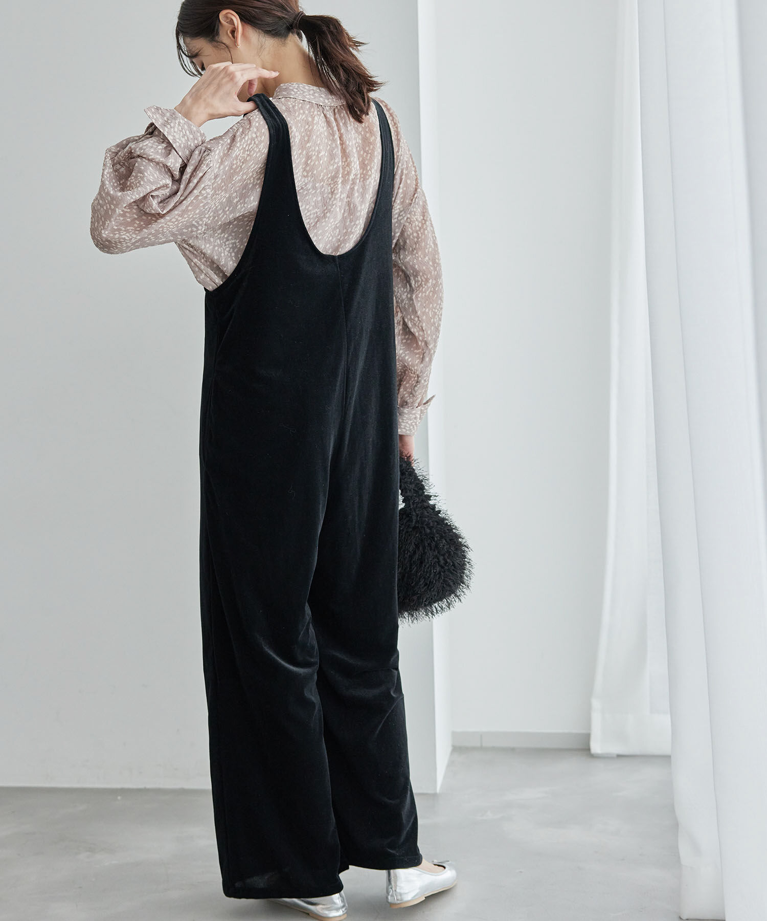 Rope&rsquo;Picnic「ベロアロンパース」|オールインワン|