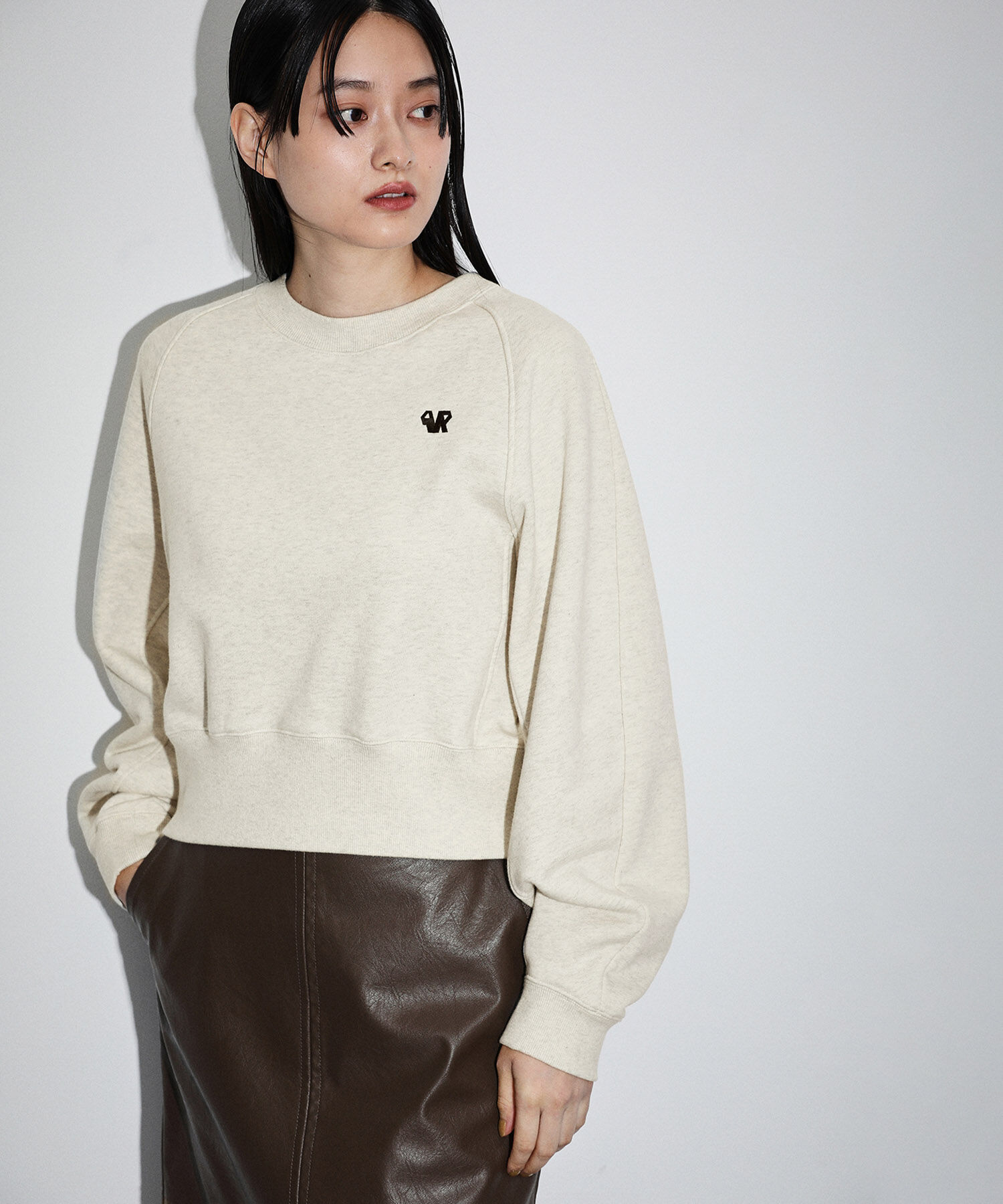 ADAM ET ROPE'「【サステナブル】クロップドスウェット」|スウェット・ジャージ|