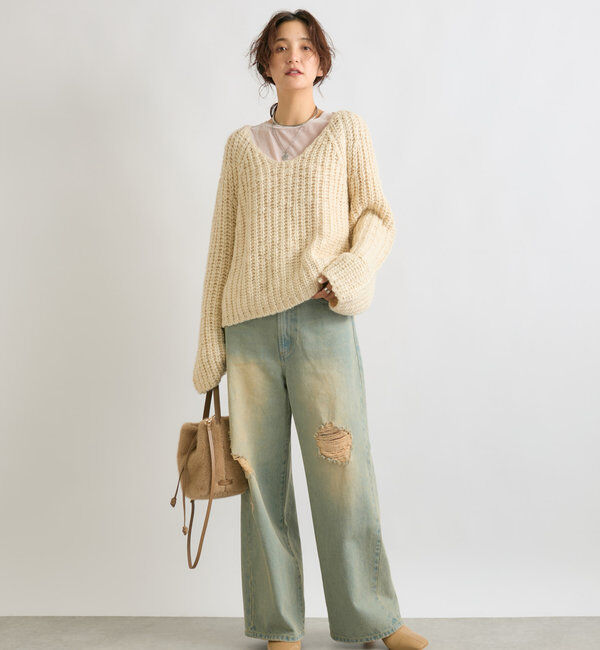  「【シーズンムードを高める】フェイクファーハンドバッグ」|トートバッグ|