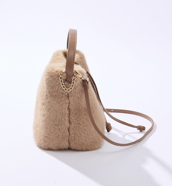  「【シーズンムードを高める】フェイクファーハンドバッグ」|トートバッグ|
