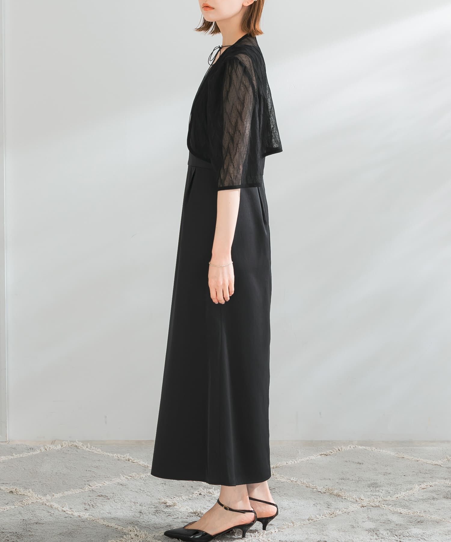 URBAN RESEARCH ROSSO「kaene　ボレロレイヤードドレス」|ワンピース|