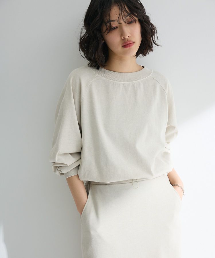 Green Parks「ピグメントボートネックプルオーバー」|Tシャツ・カットソー|Ecru