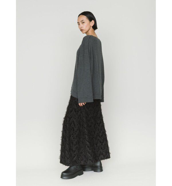 MIDIUMISOLID「MIDIUMISOLID for Ladies リブピンタックプルオーバー」|ニット・セーター|