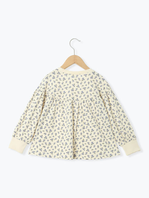 Samansa Mos2 Lagom「小花プリントギャザーT」|Tシャツ・カットソー|