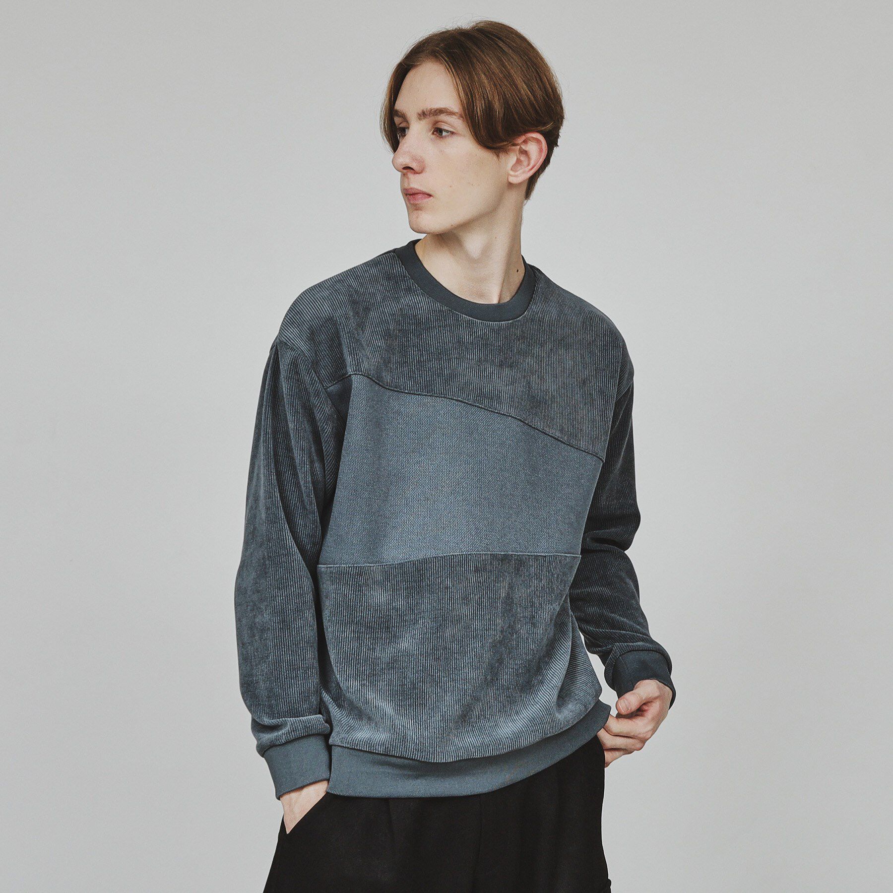 tk.TAKEO KIKUCHI「モール切替カットソー」|Tシャツ・カットソー|ブルー(092)