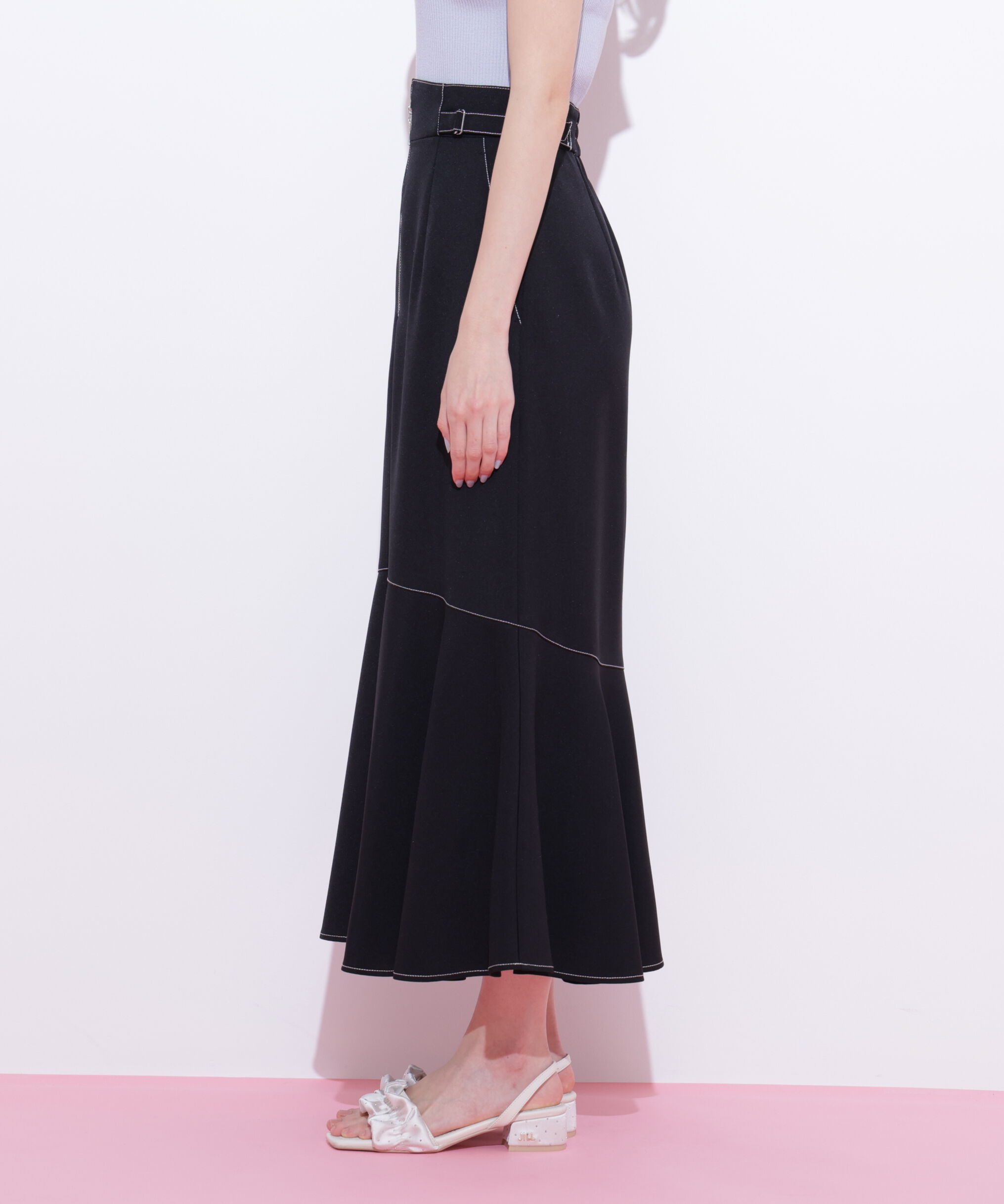  「フロントファスナーマーメイドスカート」|スカート|