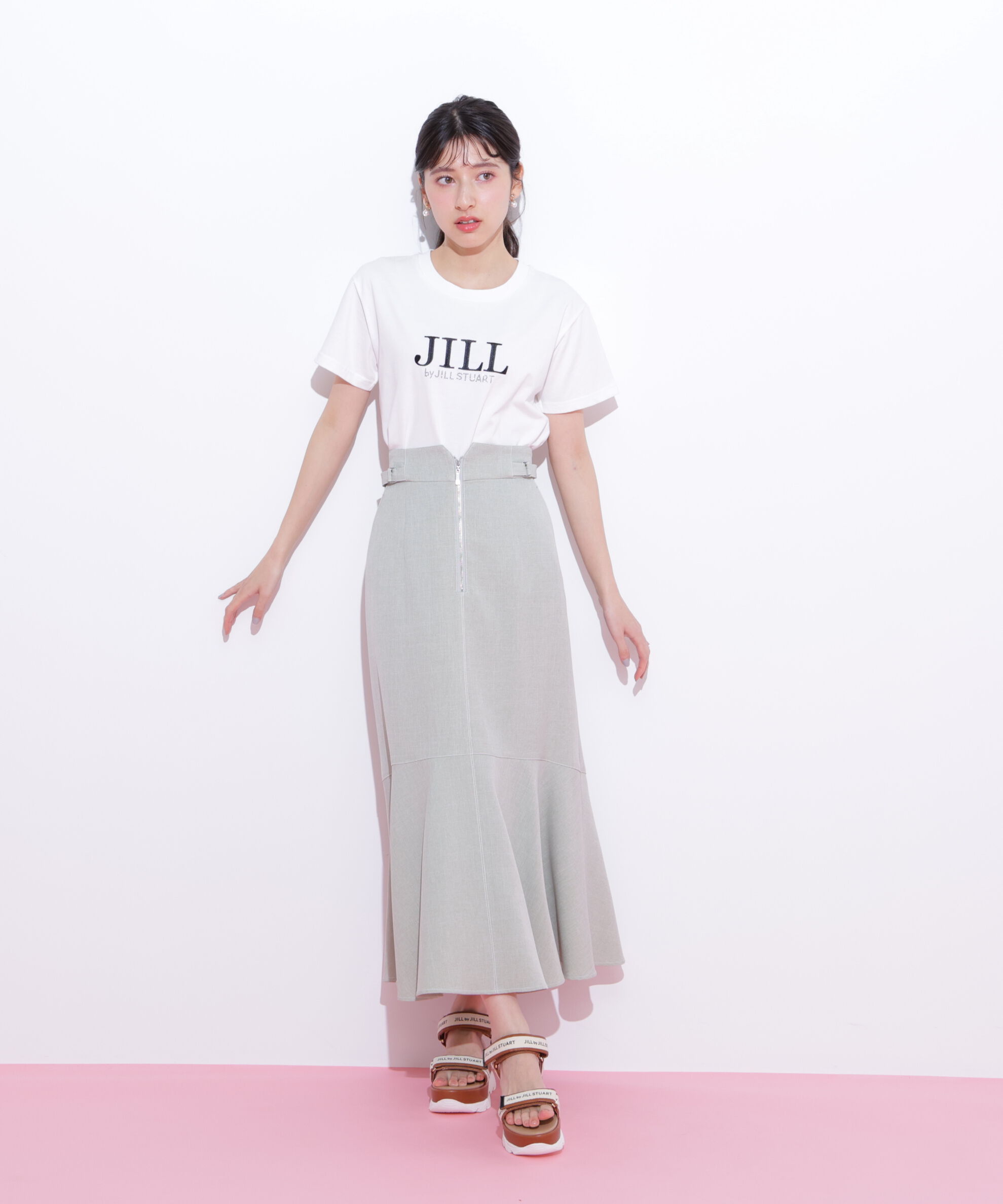  「フロントファスナーマーメイドスカート」|スカート|