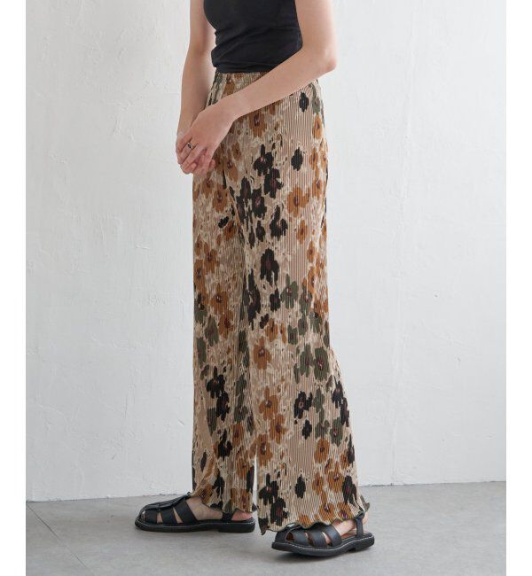 VENCE share style「オリエンタルプリントプリーツパンツ」|デニム|