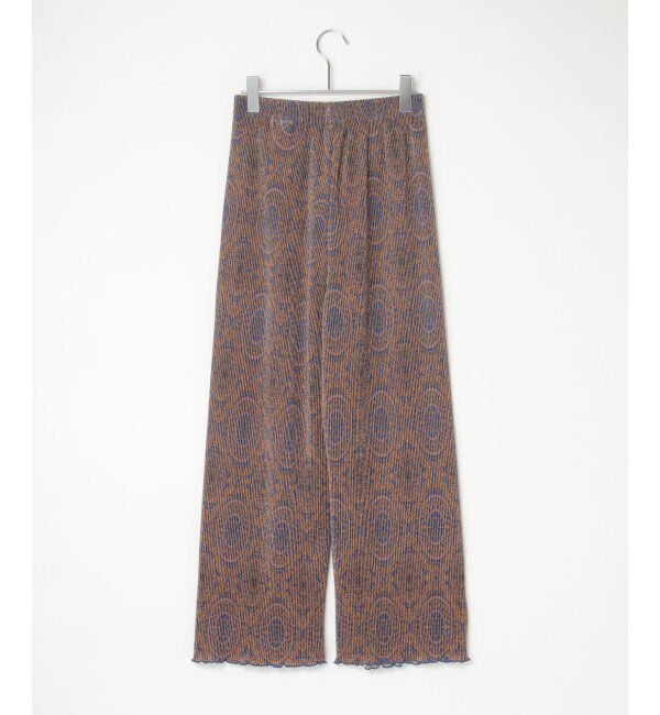 VENCE share style「オリエンタルプリントプリーツパンツ」|デニム|