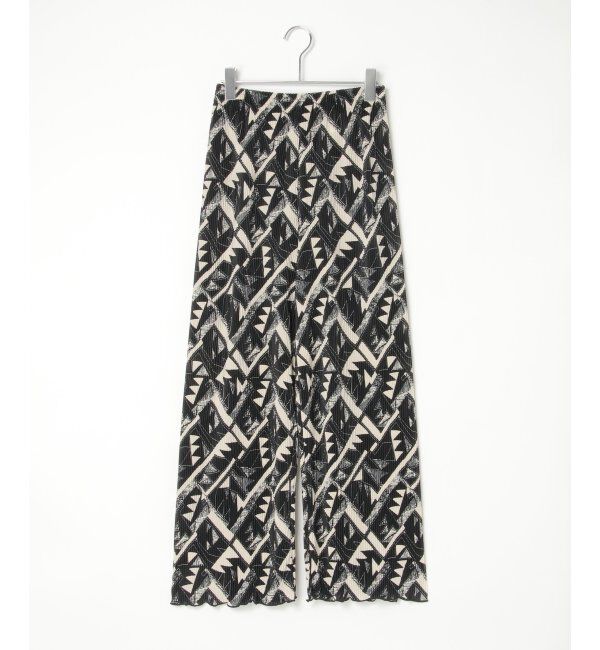 VENCE share style「オリエンタルプリントプリーツパンツ」|デニム|