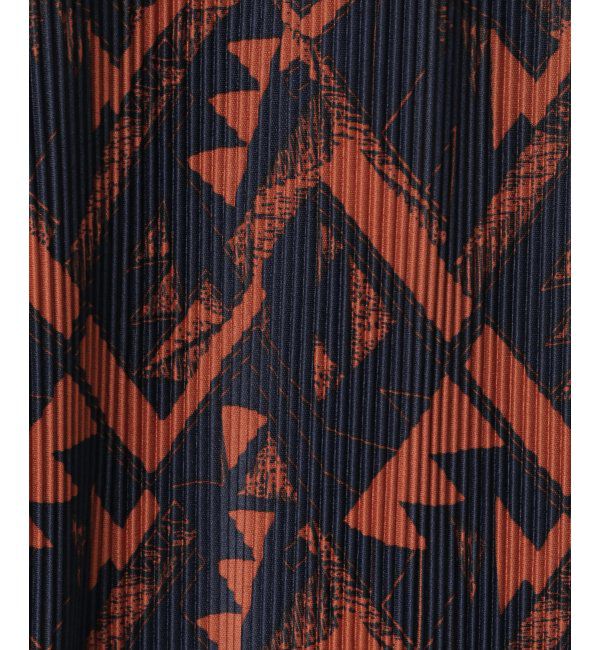 VENCE share style「オリエンタルプリントプリーツパンツ」|デニム|