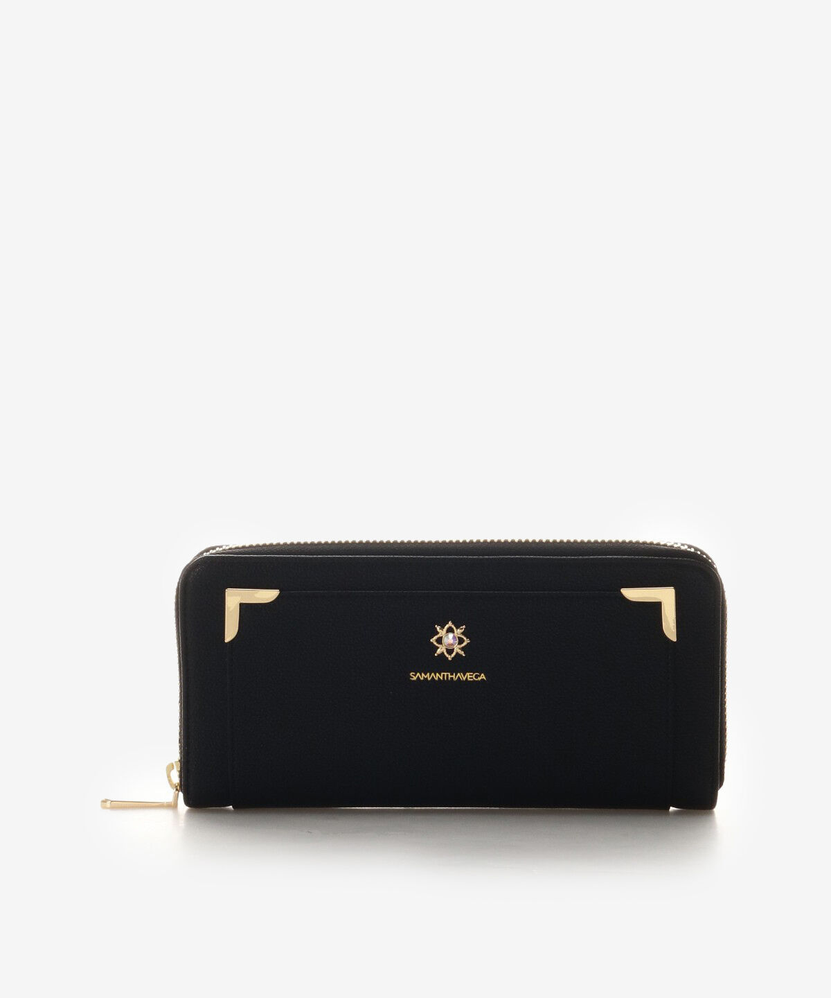 Samantha Vega「シンプルビジュー長財布」|財布|ブラック