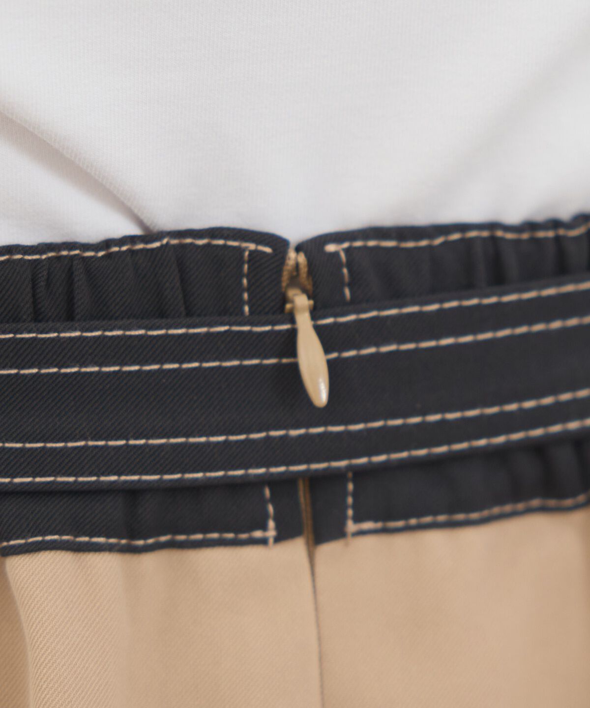 REDYAZEL「バイカラーパネルロングスカート」|台形|