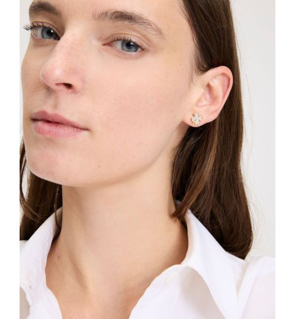kate spade new york「ラッキー チャーム パヴェ クローバー ピアス」|ピアス|