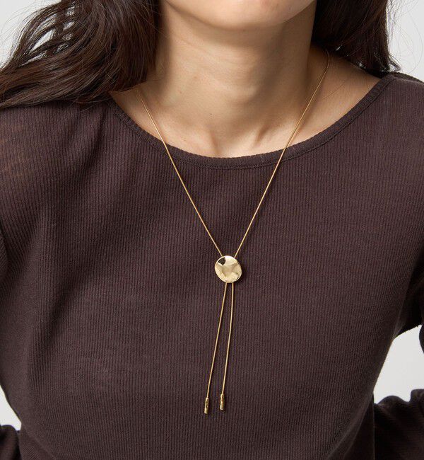 UNITED ARROWS green label relaxing「サークルプレート Yスライド ネックレス」|ネックレス|GOLD