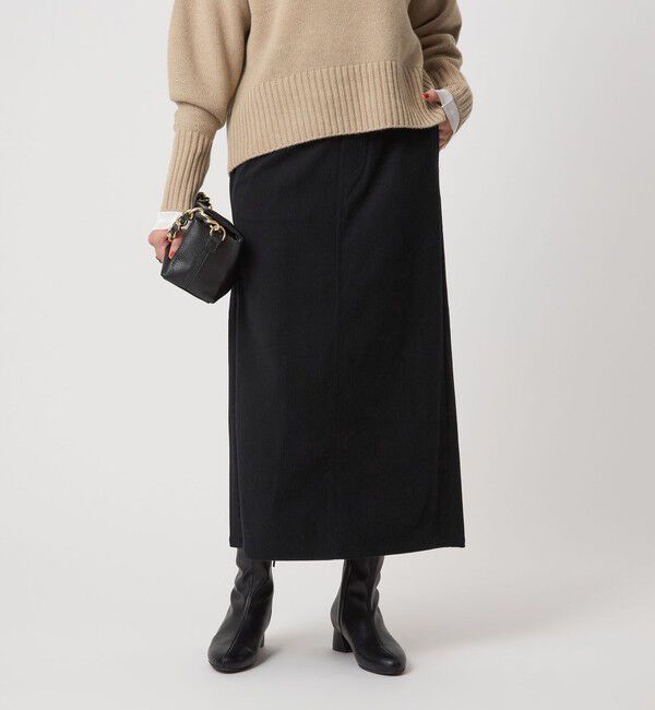 UNITED ARROWS green label relaxing「［size SHORT/TALLあり］オルマイ コール ジャージー スカート」|タイト|BLACK