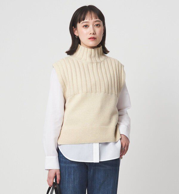 UNITED ARROWS green label relaxing「ニット タートル ベスト &times; シャツ セット」|シャツ・ブラウス|