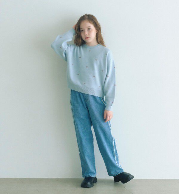 UNITED ARROWS green label relaxing「フリンジデザイン デニム パンツ / キッズ  100cm-160cm」|デニム|