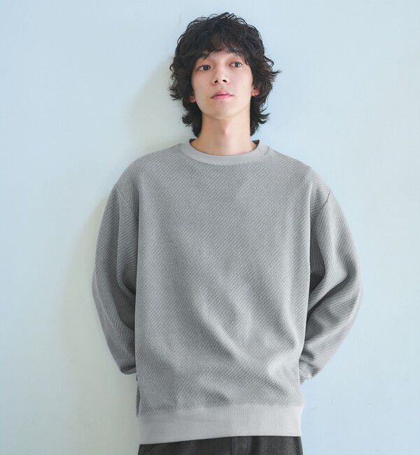 UNITED ARROWS green label relaxing「ツイル モール クルーネック カットソー」|Tシャツ・カットソー|MD.GRAY