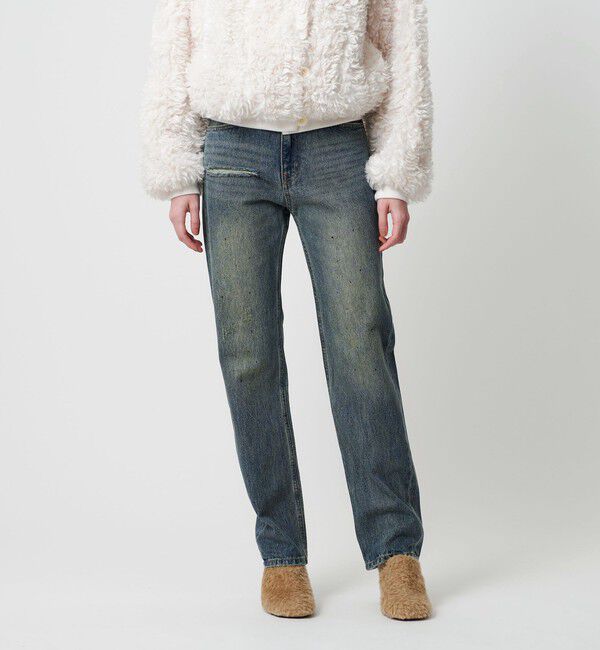 ATTISESSION「＜ATTISESSION＞スリム ストレート デニム パンツ」|デニム|COBALT