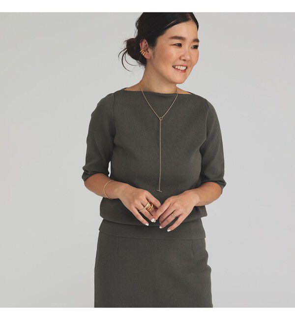 Demi-Luxe BEAMS 「シンプル ボートネックニット .M」|ニット・セーター|