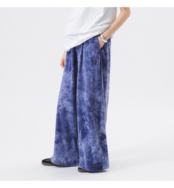 BEAMSBOY「【別注】NEEDELS / ベロア パンツ」|チノ|NAVY