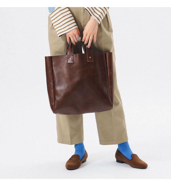 BEAMSBOY「ハンド レザー バッグ」|その他|BROWN