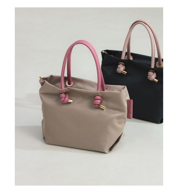 Demi-Luxe BEAMS 「VIOLAd&rsquo;ORO / BIANCA ナイロン トートバッグ S」|トートバッグ|TAUPE&times;PINK