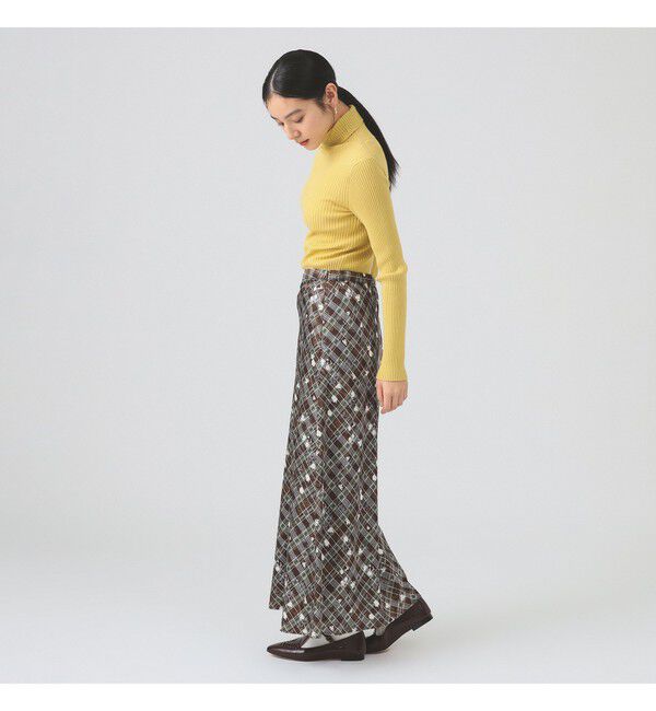 Ray BEAMS 「チェック フラワー プリント タイト スカート」|スカート|