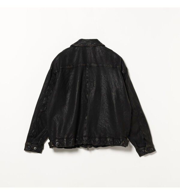 BEAMS「ユーズド加工 レザージップブルゾン」|ブルゾン・スタジャン|