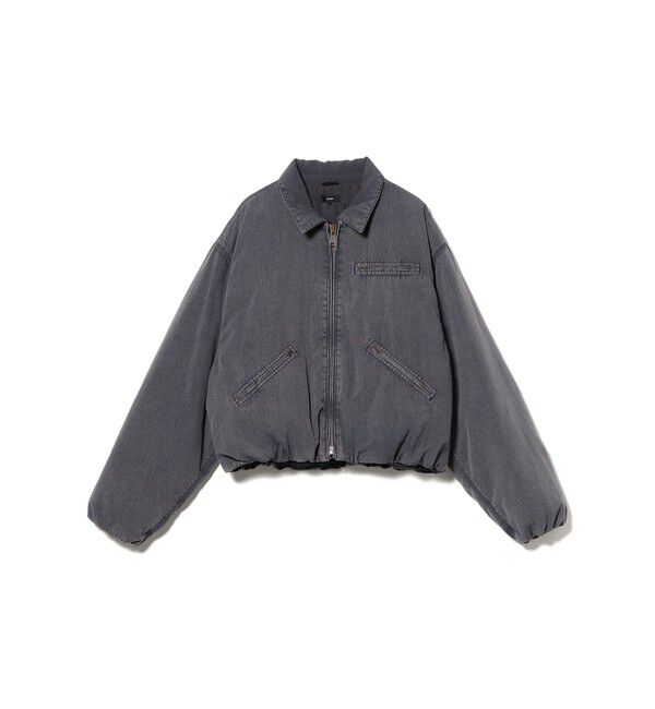 BEAMS「ワイドショートフィット フェード ダック ダウンジャケット」|ブルゾン・スタジャン|FADE_BLACK