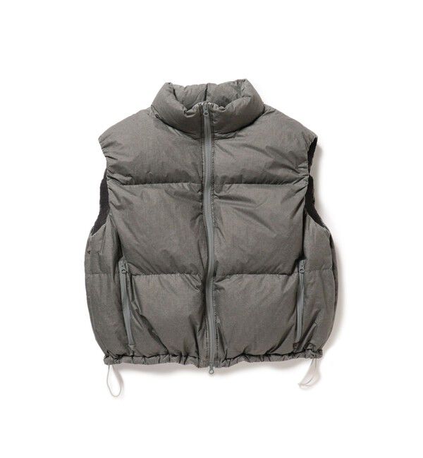 BEAMS「ワイドフィット フェード ダウンベスト」|ベスト・ジレ|GREY