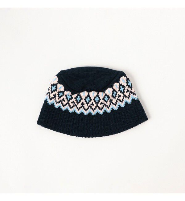 BEAMS「ジャカード ニット バケットハット」|キャップ・キャスケット|