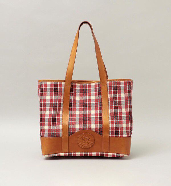 SHIPS「WINE LABEL: TARTANCHECK ECO BAG TOTE」|その他|レッド