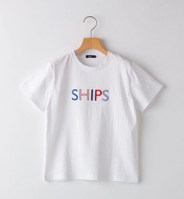 SHIPS KIDS「SHIPS KIDS:80～90cm / SHIPS ロゴ TEE」|Tシャツ・カットソー|オフホワイト