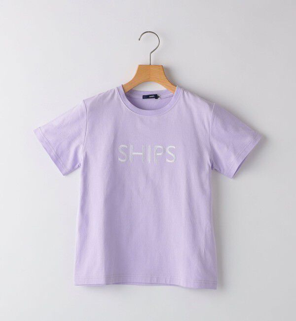 SHIPS KIDS「SHIPS KIDS:80～90cm / SHIPS ロゴ TEE」|Tシャツ・カットソー|ラベンダー