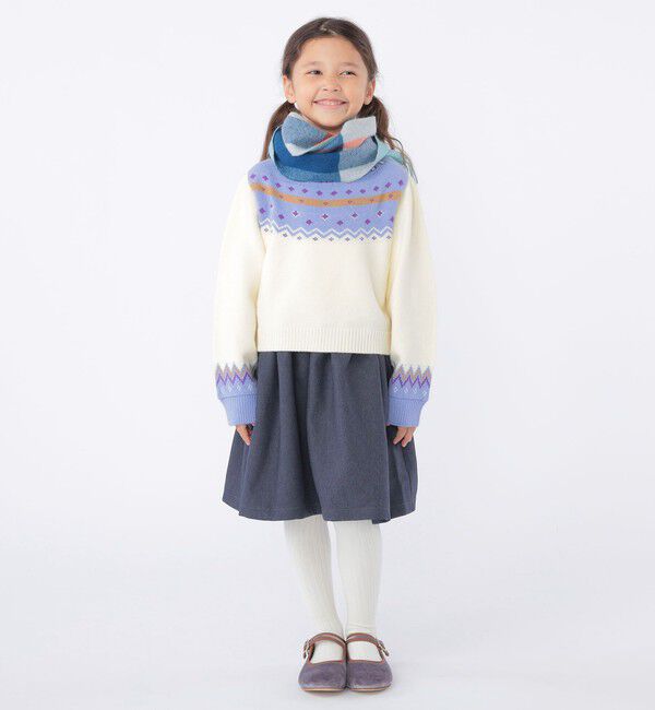 SHIPS KIDS「SHIPS KIDS:カシミヤ ダブルフェイス マフラー」|マフラー|