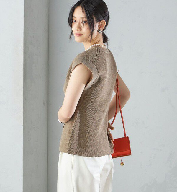 SHIPS for women「〈手洗い可能〉ギマ コットン Aライン シルエット ベスト」|ベスト・ジレ|