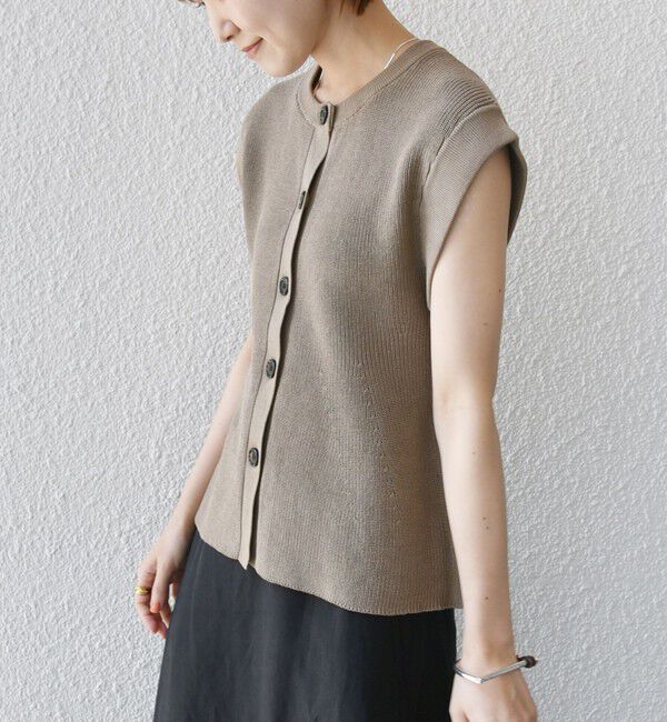 SHIPS for women「〈手洗い可能〉ギマ コットン Aライン シルエット ベスト」|ベスト・ジレ|